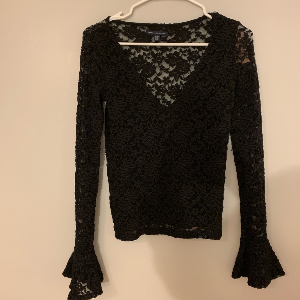 Lace Bell Sleeve Top